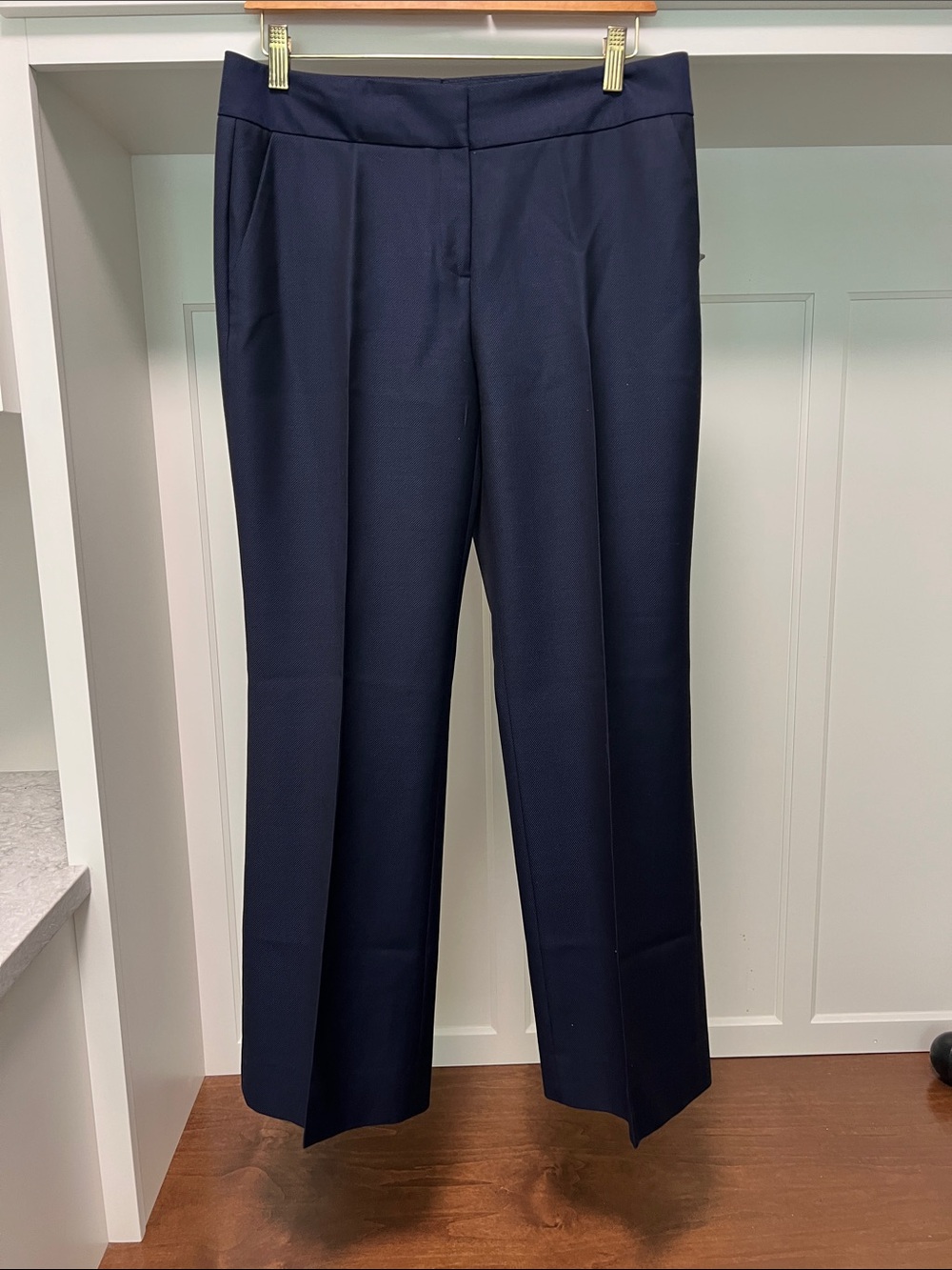 Classiques Entier Men's Navy Straight-Leg Dress Pants